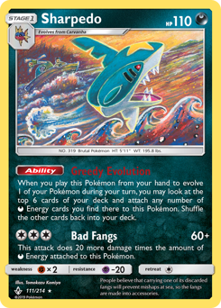 Sharpedo, Unbroken Bonds #111, Pokémon TCG card