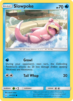 Slowpoke, Unbroken Bonds #42, Pokémon TCG card