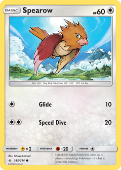 Spearow, Unbroken Bonds #145, Pokémon TCG card