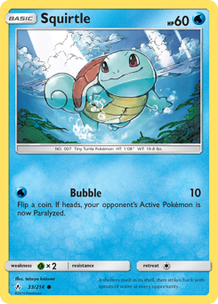 Squirtle, Unbroken Bonds #33, Pokémon TCG card
