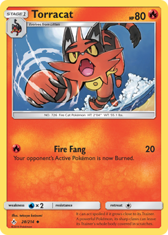 Torracat, Unbroken Bonds #28, Pokémon TCG card