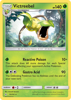 Victreebel, Unbroken Bonds #15, Pokémon TCG card
