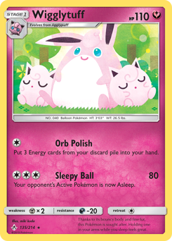 Wigglytuff, Unbroken Bonds #135, Pokémon TCG card