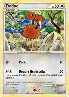 Doduo, Undaunted #45, Pokémon TCG card