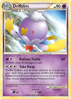 Drifblim, Undaunted #12, Pokémon TCG card