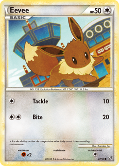 Eevee, Undaunted #47, Pokémon TCG card
