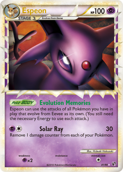 Espeon, Undaunted #81, Pokémon TCG card