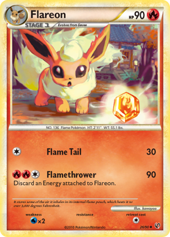Flareon, Undaunted #26, Pokémon TCG card
