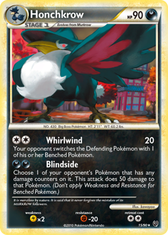 Honchkrow, Undaunted #15, Pokémon TCG card