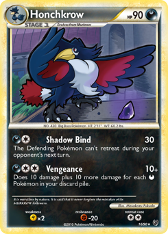 Honchkrow, Undaunted #16, Pokémon TCG card