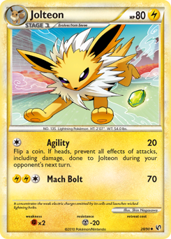 Jolteon, Undaunted #28, Pokémon TCG card