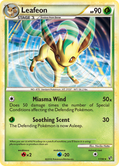 Leafeon, Undaunted #17, Pokémon TCG card
