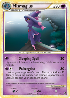 Mismagius, Undaunted #19, Pokémon TCG card