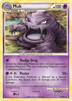 Muk, Undaunted #31, Pokémon TCG card