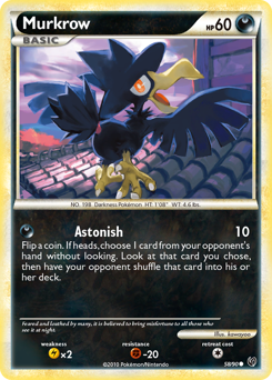 Murkrow, Undaunted #58, Pokémon TCG card