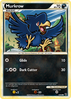 Murkrow, Undaunted #59, Pokémon TCG card