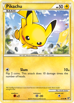 Pikachu, Undaunted #61, Pokémon TCG card