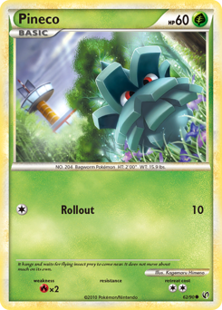 Pineco, Undaunted #62, Pokémon TCG card