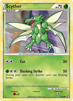 Scyther, Undaunted #65, Pokémon TCG card