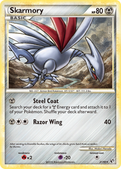 Skarmory, Undaunted #21, Pokémon TCG card