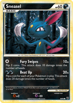 Sneasel, Undaunted #68, Pokémon TCG card