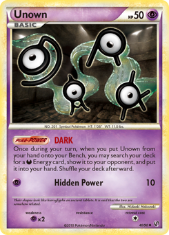 Unown, Undaunted #40, Pokémon TCG card