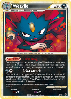 Weavile, Undaunted #25, Pokémon TCG card