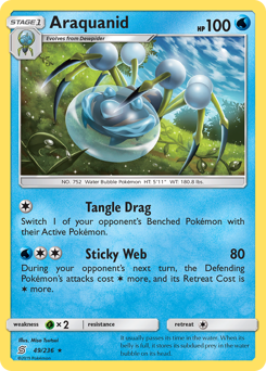 Araquanid, Unified Minds #49, Pokémon TCG card