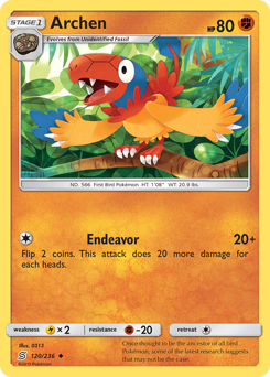 Archen, Unified Minds #120, Pokémon TCG card