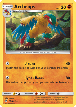 Archeops, Unified Minds #121, Pokémon TCG card
