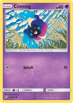 Cosmog, Unified Minds #100, Pokémon TCG card