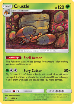 Crustle, Unified Minds #11, Pokémon TCG card