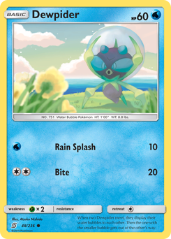 Dewpider, Unified Minds #48, Pokémon TCG card