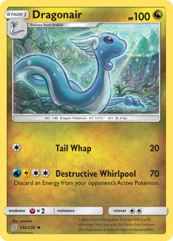 Dragonair, Unified Minds #150, Pokémon TCG card