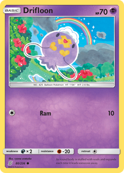Drifloon, Unified Minds #80, Pokémon TCG card