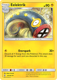 Eelektrik, Unified Minds #65, Pokémon TCG card