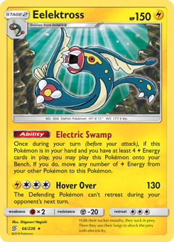 Eelektross, Unified Minds #66, Pokémon TCG card