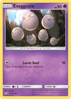 Exeggcute, Unified Minds #73, Pokémon TCG card