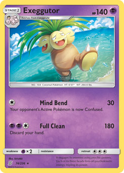 Exeggutor, Unified Minds #74, Pokémon TCG card
