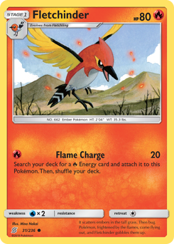 Fletchinder, Unified Minds #31, Pokémon TCG card