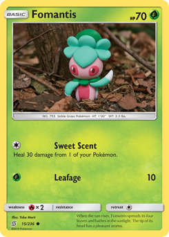 Fomantis, Unified Minds #15, Pokémon TCG card