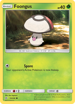 Foongus, Unified Minds #13, Pokémon TCG card
