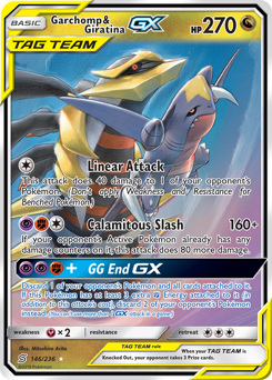 Garchomp & Giratina-GX, Unified Minds #146, Pokémon TCG card