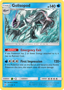 Golisopod, Unified Minds #51, Pokémon TCG card