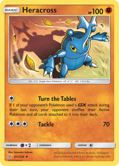 Heracross, Unified Minds #107, Pokémon TCG card