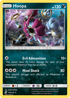 Hoopa, Unified Minds #140, Pokémon TCG card