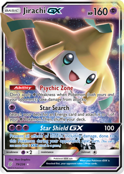 Jirachi-GX, Unified Minds #79, Pokémon TCG card