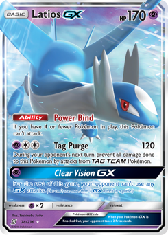 Latios-GX, Unified Minds #78, Pokémon TCG card