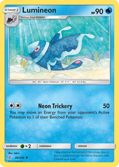 Lumineon, Unified Minds #40, Pokémon TCG card