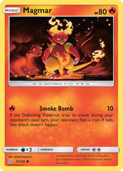 Magmar, Unified Minds #21, Pokémon TCG card